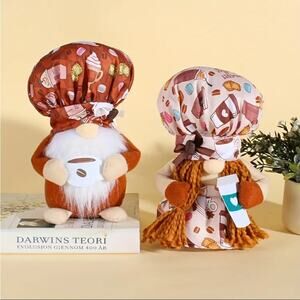 Coffee Faceless Gnome Couple soft Plush